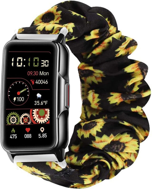 Mindrose Smart Watch Bands, Fabric Elastic Scrunchie Replacement Straps for H80 1.47 inch Smart Watch