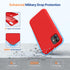 Miracase iPhone 11 Case (6.1") - Red Liquid Silicone Gel, Full Body Shockproof Cover with Screen Protector.