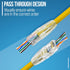 GTZ RJ45 Cat6 Pass Through Connectors - Pack of 100 with Strain Relief Boots for UTP Network Cable