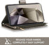 Asuwish Wallet Case for Samsung Galaxy S24 Ultra 5G - Grey, with Tempered Glass Protector & Flower Flip Card Holder.