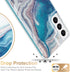 Esdot Military Grade Case for Samsung Galaxy S22 - Rugged Cover with Fashionable Designs for Women Girls, Opal Marble