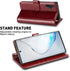 MONASAY Wallet Case for Galaxy Note 10+ Plus, 6.8 inch Flip Folio Leather Cell Phone Cover with RFID Blocking, Burgundy