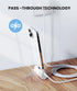 White Mini Portable Charger for iPhone with Built-in Metal Stand, 5000mAh 15W PD Fast Charging Power Bank