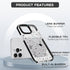 Cute Stars Cosmic Asteroid Moon Print Case for iPhone 14 Plus, Kawaii Design Girly Aesthetic Cartoon Pattern, Soft TPU,