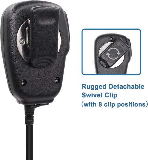 Hm-186ls Small Speaker Microphone for Icom ID-31A ID-51A ID-52A IP100H IP501H with Right Angle 2-Pin Connector