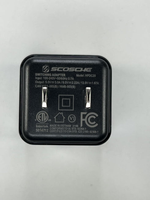 Scosche HPDC20-SP Fast Charger PowerVolt 20W Mini Cube USB-C Wall Adapter for Phone