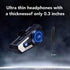 Motorcycle Helmet Bluetooth Headset,Sking Earphone,CVC Noise Cancellation Stereo Music Automatic answering,90 Hours Playing time High Sound Bluetooth Motorcycle Helmet Ultra-Thin