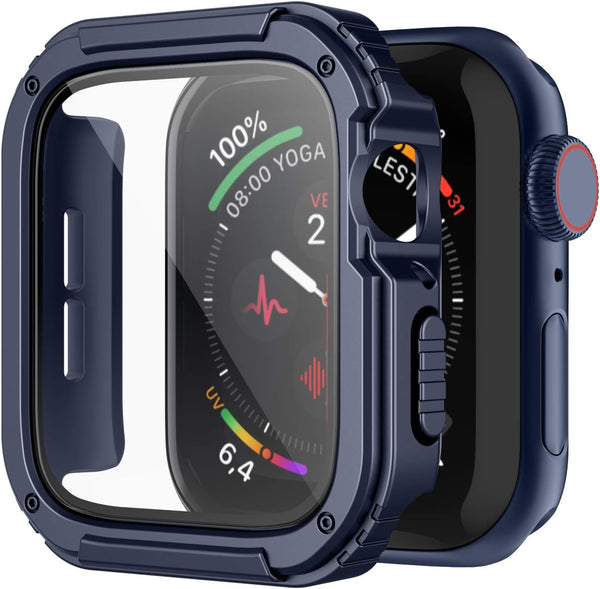 Recoppa Rugged Apple Watch Case 41mm Series 7 & 8 & 9 with Screen Protector, Durable Military Grade Drop-proof Cover