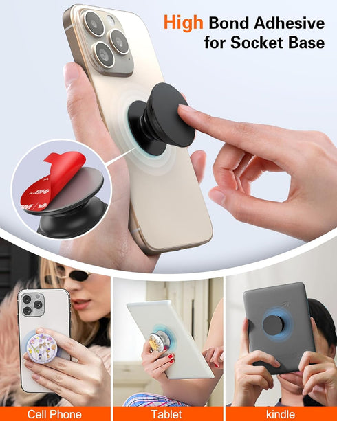 volport Extra 3M Tape Super Sticky Adhesive Replacement and Phone Magnet Sticker Disc for Grip Stand Socket Base