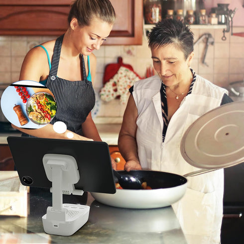 comiso Waterproof Cell Phone Stand with Bluetooth Speaker, Anti-Slip Design Shower Phone Speaker for Smartphones