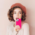 DOMAVER iPhone 13 Case - Hot Pink Silicone Soft Gel with Microfiber Lining for Cushion Protection.