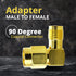 Right Angle Coax Connector, Male to Female Adapter for 90 Degree Coaxial Connection, 2 Pack