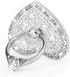 Cell Phone Finger Ring Stand with Sparkly Diamond, Nsiucion Heart Kickstand Holder for All Phones and Tablets