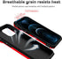 SunStory iPhone 12/iPhone 12 Pro Case with HD Screen Protector, Slide Camera Cover & Rotated Ring Kickstand, Red