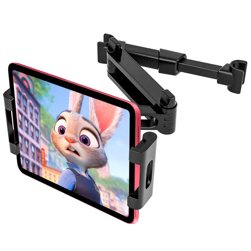 Universal Phone Mount Holder for Car - Black Car Phone Holder Mount iPad Back Seat Switch Head Rest Mount - Adjustable