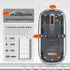 FMOUSE 3-Mode Sleek Transparent Magnetic Wireless Mouse - Connectivity (Dual Bluetooth + USB), DPI Adjust & One-Key