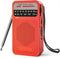Goodes Portable AM FM Radio with Loud Speaker, Headphone Jack, 2AA Battery Operated for Long Range Reception, Pocket