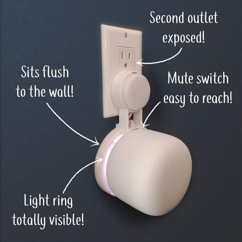 Nest WiFi Point Genie: Simplest Low Profile Outlet Holder Mount for Google Nest WiFi Point (1-Pack)
