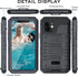 Mitywah Heavy Duty Waterproof Case for iPhone 12, Shockproof Full Body Underwater Protective Metal Case 6.1 inch, Black