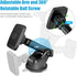 WixGear Magnetic Car Phone Mount, Universal Holder for Windshield & Dashboard with Long Telescopic Arm
