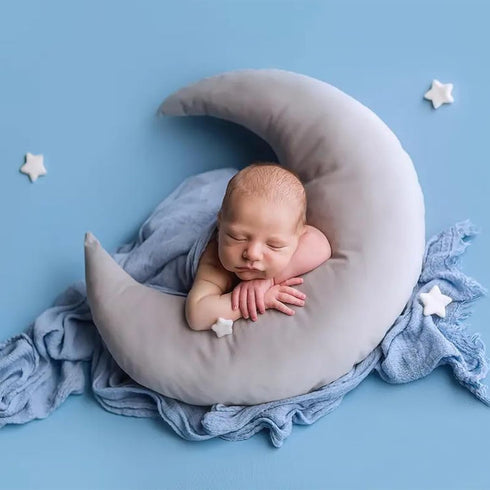 IGMaryBox Baby Moon Star Pillow Infant Posing Pillow Newborn Photography Prop Newborn Photography Posing Pillows Grey