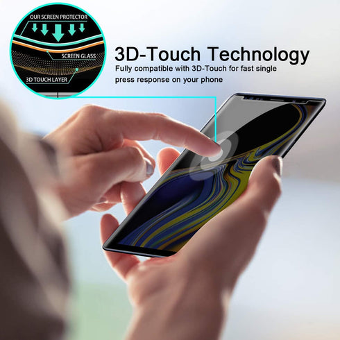 Galaxy Note 9 Privacy Screen Protector, 2-Way Anti Spy Soft Film, Scratch Resistant Nano Shield (Black)
