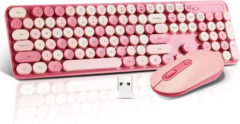 Guiheng Wireless Keyboard and Mouse Combo, Full Size Compact Quiet Wireless Keyboard and