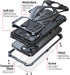 Protective Case for iPhone 15 Pro Cover Heavy Duty Metal Aluminium Bumper Case with Camera and Screen Protector,