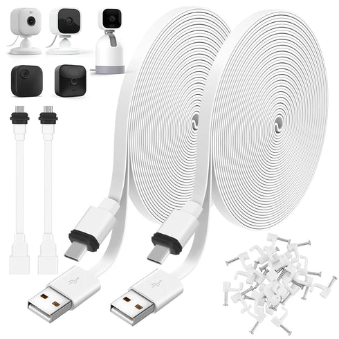 Uogw 2Pack 25FT Power Cable for Blink Mini2,Blink Mini,Blink Outdoor 4 (4th