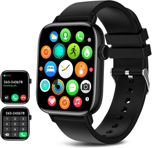 Smart Watch for iPhone/Android Phones, 1.9" HD Screen, Fitness Tracker: Heart Rate/Sleep Monitor/Pedometer/Calories,
