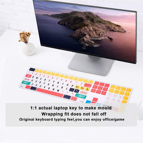 Ultra Thin Silicone Wireless Bluetooth Keyboard Cover - Full Size Skin for iMac Magic Keyboard with Numeric Keypad