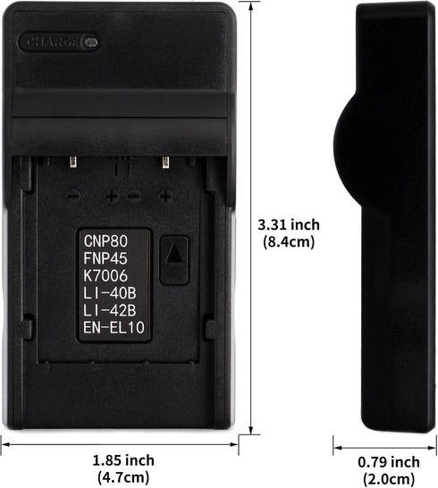 LI-40B USB Charger - For Olympus D-720, FE-230, FE-340, FE-280, Stylus 710, 790SW, 770SW, 7010, 760, 720SW, and More