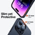 TORRAS Slim Fit Case for iPhone 12 Pro Max, Ultra-Thin Hard Plastic Cover with Non-Slip Grip
