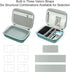 EVA Electronic Accessories Storage Case, Large Shockproof Waterproof Bag for Electronics Organizer, Green, Double Layer