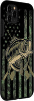 Camo American Flag Bass Fishing Gift Case for iPhone 11 Pro Max