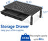 Zimilar 2 Pack Monitor Stand Riser with Drawer - 3 Height Adjustable Metal Stand for Computer, Laptop, Printer