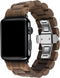 Wooden Watch Band for Apple Watch, Natural Hardwood Strap for iWatch Series 1-8, Walnut (42/44/45mm)
