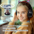 Cat Ear Wireless Headphones, Bluetooth 5.3, 60H Over Ear, 8H with LED Light, Foldable Music Gaming Headset with Aux Mic