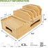 ZOOFOX Bamboo Charging Station for Multiple Devices, Desk Docking Station with Removable Divider Slots and Drawer