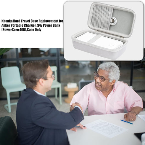 khanka Hard Travel Case Replacement for Anker 347 Power Bank (PowerCore 40K), 40,000mAh Battery Pack, Case Only (White)