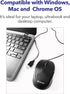 Verbatim Wired USB Computer Mouse - Corded USB Mouse for Laptops and PCs, Black
