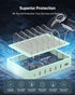 SooPii 60W/12A 6-Port Charging Station - PD 20W USB C Fast Charging for iPhone 14/13/12, 6 Short Cables Included