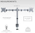 VIVO Dual Monitor Desk Mount, Heavy Duty Adjustable Steel Stand for 2 Screens up to 30 inches, Gray Color
