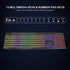 Wired Computer Keyboard, 7-Color Rainbow LED Backlit, Quiet Light Up Keyboard for Windows Mac PC Laptop