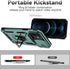iPhone 12 Mini Case with Camera Lens Cover, Dual Layer Military Grade Drop Protection, Magnetic Ring Holder