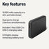 Amazon Basics 10,000 Slim Portable Charger Power Bank with LED Display, mAh, Black