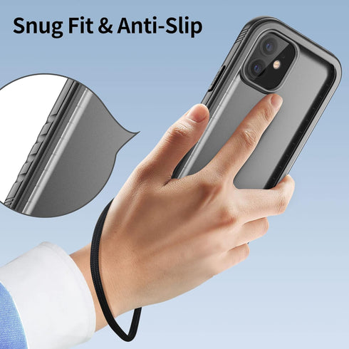 SPORTLINK Compatible with iPhone 12 Pro Waterproof Case, Full Body Shockproof Dustproof Phone Screen Protector, Rugged