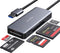 CF Card Reader, USB 3.0 to Compact Flash Memory Card Reader Adapter for SDXC, SDHC, Micro SD, MS, CF (Grey)