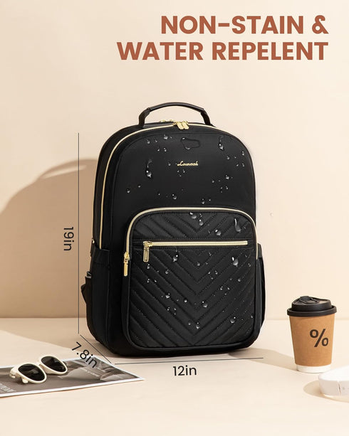 Backpack 17.3 inch,Designer Backpack Backpack,Quilted Backpack Daypack, LOVEVOOK Laptop for Women with Giant Tumbler