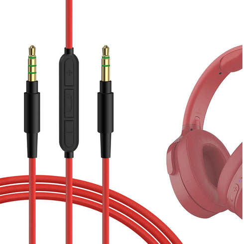 GEEKRIA Audio Cable with Mic, 4 ft Replacement Stereo Cord for Skullcandy Hesh Evo, Crusher Wireless